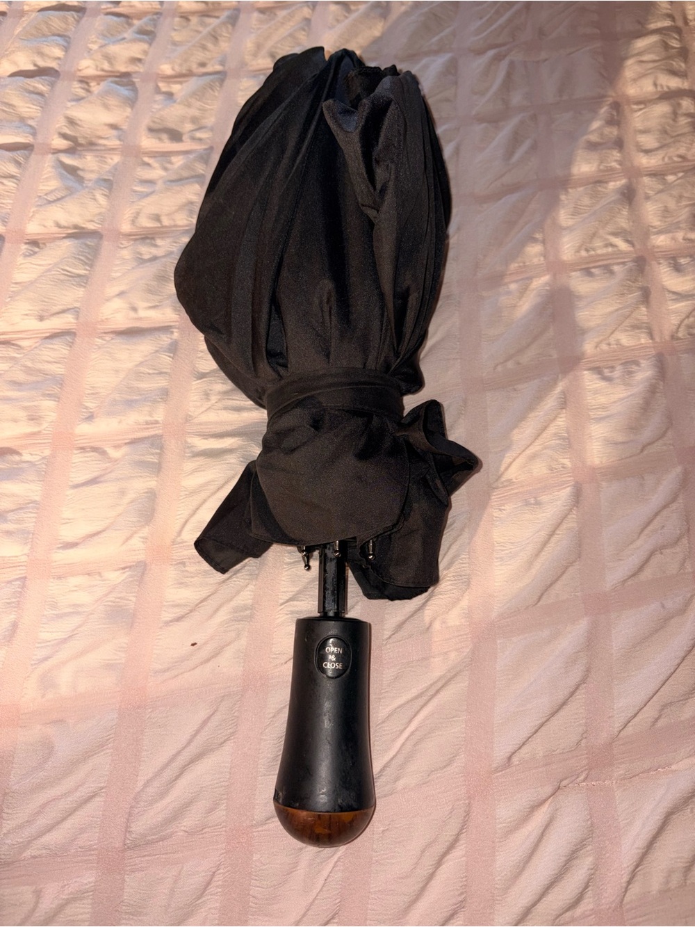 Compact Black Foldable Umbrella